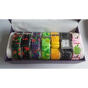 New ACCUTIME Vivani Women's Silver-Tone Watch with 7 Fun Straps, Needs Battery